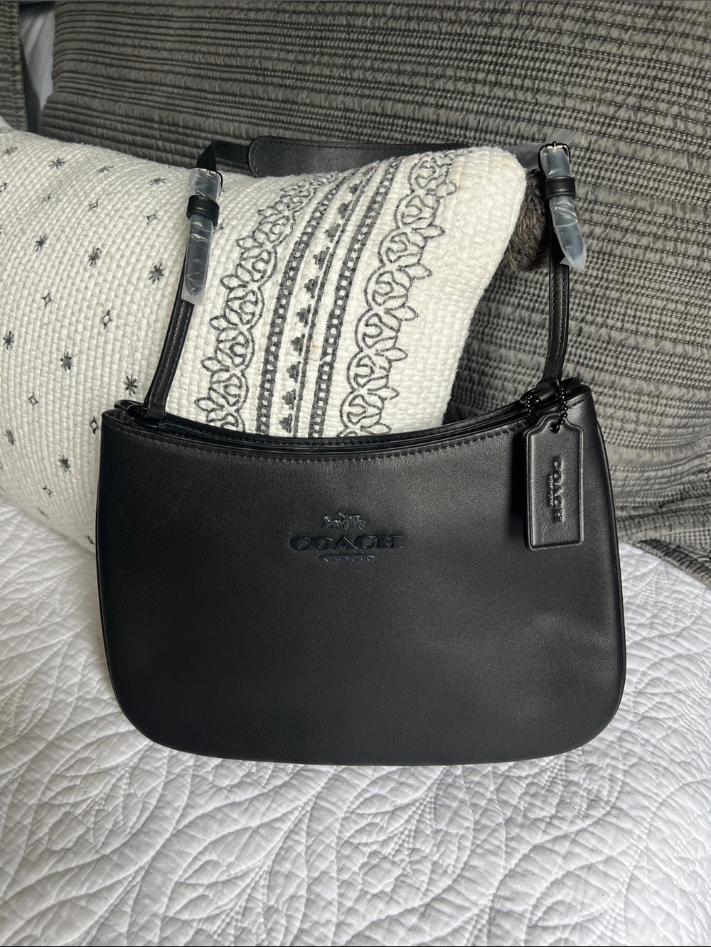 Coach Black Leather Shoulder Bag